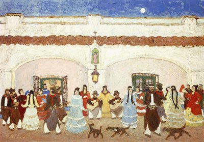 Dancing in the Patio by Pedro Figari