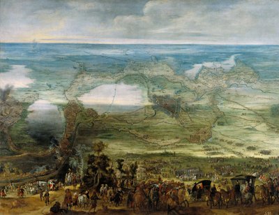 Isabel Clara Eugenia on the site of Breda by Peeter Snayers