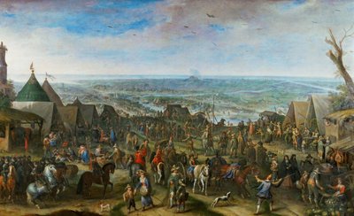 Soldiers in a camp by Peeter Snayers