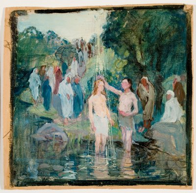 The Baptism of Christ, Draft for the Luumäki Church Altarpiece by Pekka Halonen