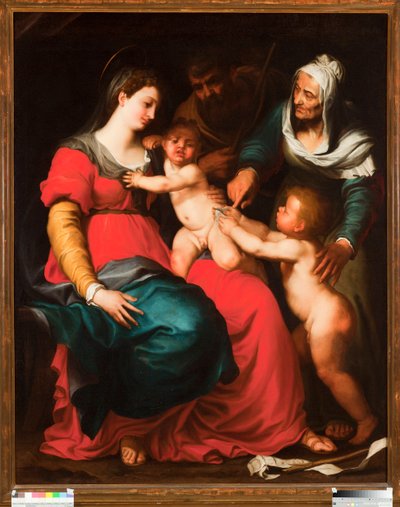 The Holy Family with the Butterfly and with St Elisabeth and St John the Baptist by Pellegrino Piola