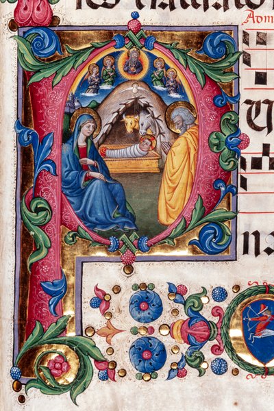 Piccolomini Library: choir book, cod. 102.8, ff. 48r with 