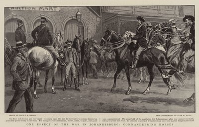 One Effect of the War in Johannesburg, Commandeering Horses by Percy F.S. Spence