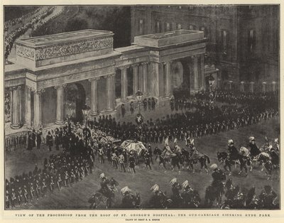 View of the Procession from the Roof of St George