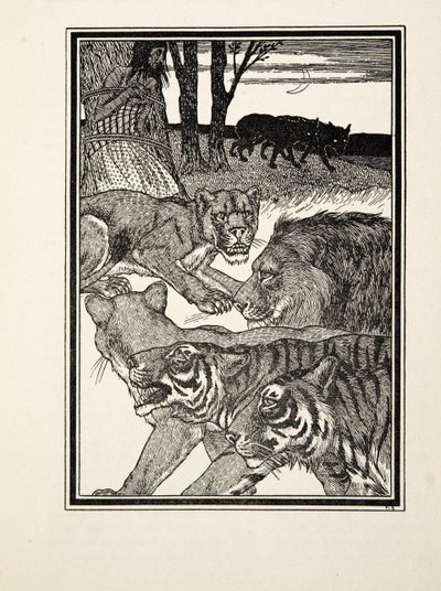 A Grateful Lioness, from A Hundred Anecdotes of Animals, pub. 1924 by Percy J. Billingshurst