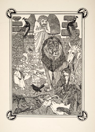 Frontispiece, from A Hundred Fables of Aesop, pub.1903 by Percy J. Billingshurst