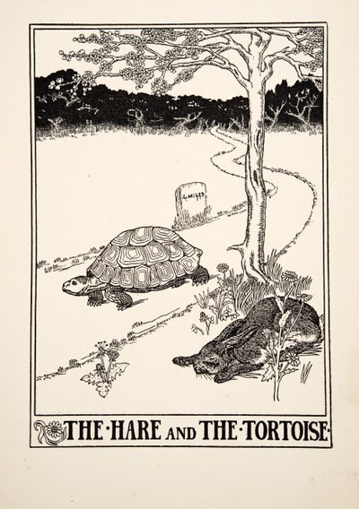 The Hare and the Tortoise, from A Hundred Fables of Aesop by Percy J. Billingshurst
