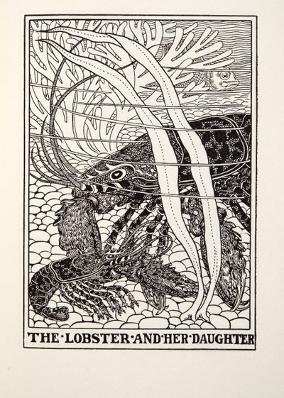 The Lobster and her Daughter, from Fontaine Fables, pub. 1905 by Percy J. Billingshurst