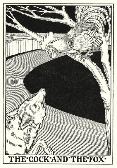 Fables of La Fontaine: The cock and the fox by Percy James Billinghurst