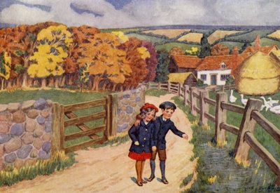 The walk to the farm by Percy James Billinghurst