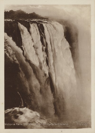 Victoria Falls, The Main Fall from Cataract Island by Percy M. Clark