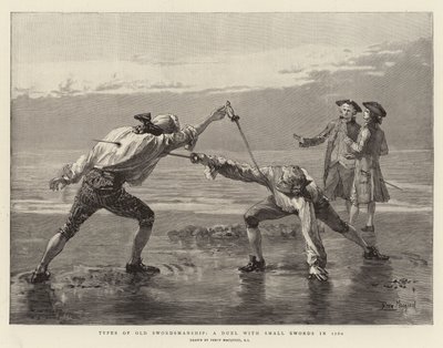Types of Old Swordsmanship, a Duel with Small Swords in 1760 by Percy Macquoid