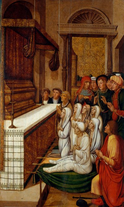 Six Resurrections before the Relics of Saint Stephen by Pere (c.1502 1546) Gasco