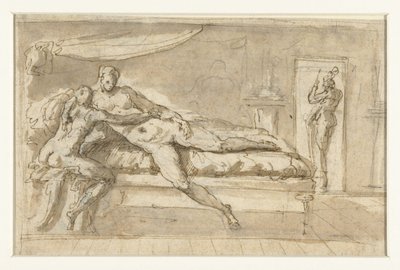 Cupid and Psyche in a Room by Perino del Vaga (possibly)