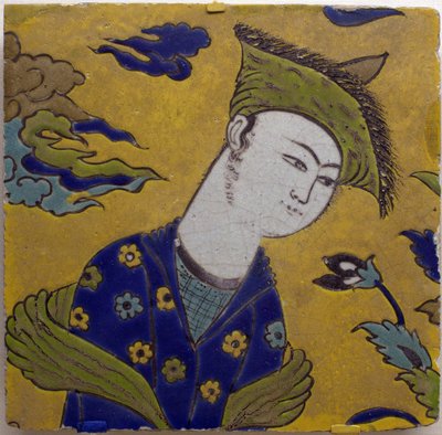 Azulejos - Faience of Isfahan (Persia), Safavid period, circa 1620 by Persian School