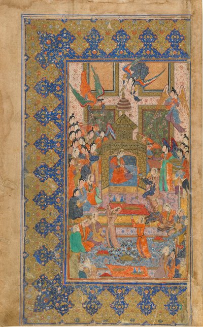 A Princess Enthroned by Persian School
