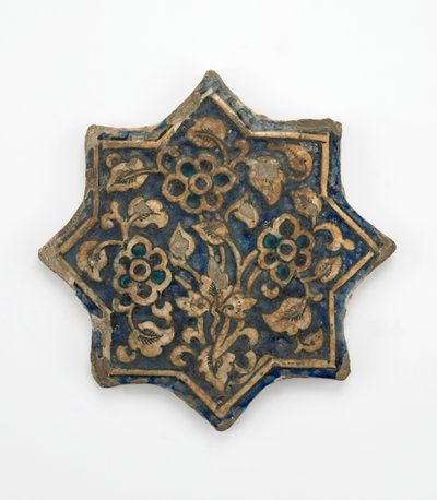 Tile in Eight-Pointed Star Form, Il-Khanid Period, 1256-1335 by Persian School