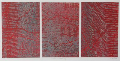 Triptych in Red and Grey by Peter A Ford