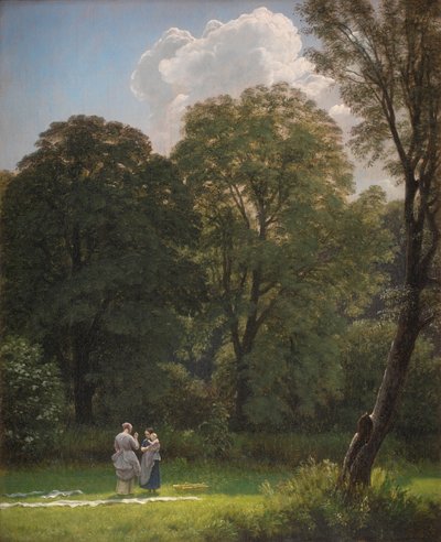 Bleaching Linen in a Clearing by Peter Christian Skovgaard