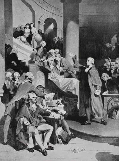 Patrick Henry Making His Famous Speech in the House of Burgesses by Peter Frederick Rothermel