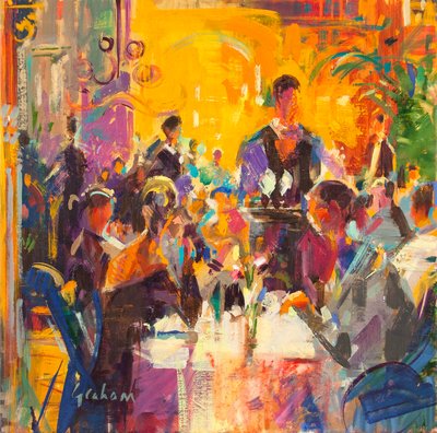 Lunch at Fortnum and Mason by Peter Graham (Contemporary)