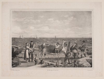 Fishermen Preparing to Go Out for Catch by Peter Henrik Gemzøe