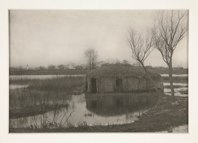 A Reed Boat-House, Plate XXXI from Life and Landscape on the Norfolk Boards by Peter Henry Emerson
