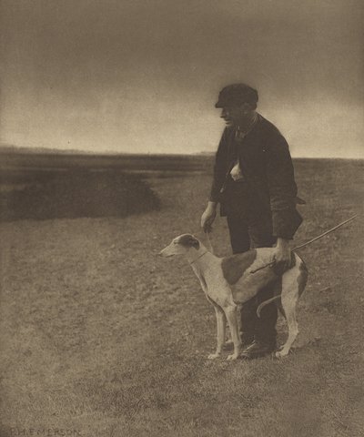 The Poacher - A Hare in View. Suffolk. by Peter Henry Emerson