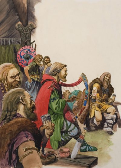 Alfred Disguised as a Minstrel in the Camp of King Guthrum by Peter Jackson