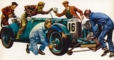 An Aston Martin racing car, vintage 1932, which won many races by Peter Jackson