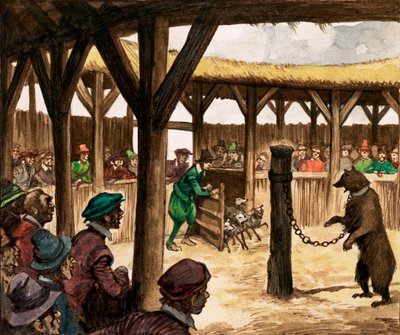 At the Bear-pit, Crowds Cheered as the Dogs Were Let in to Attack Chained Bears by Peter Jackson