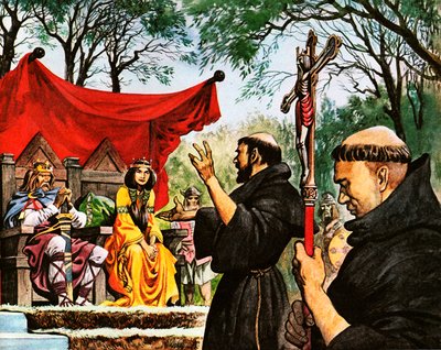 Augustine Preaches to King Ethelbert by Peter Jackson