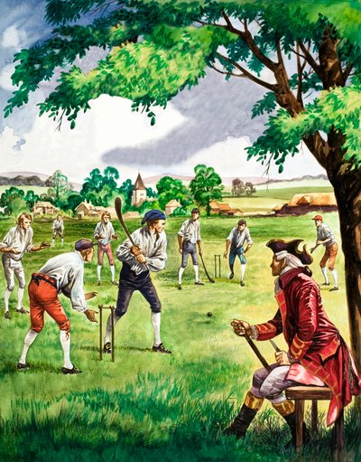 Early Cricket Match by Peter Jackson