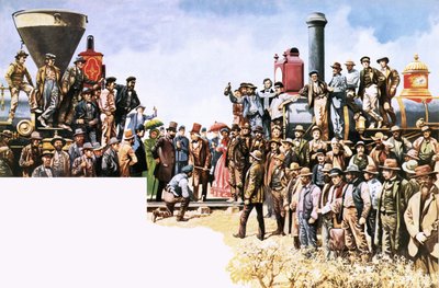 Joining of the Union Pacific and Central Pacific Railways by Peter Jackson