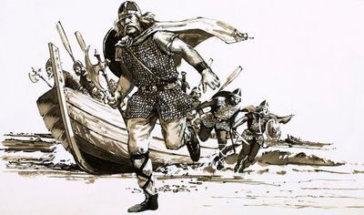 King Vortigern Brought Two Barbarian Chiefs - Hengest and Horsa - to Britain by Peter Jackson