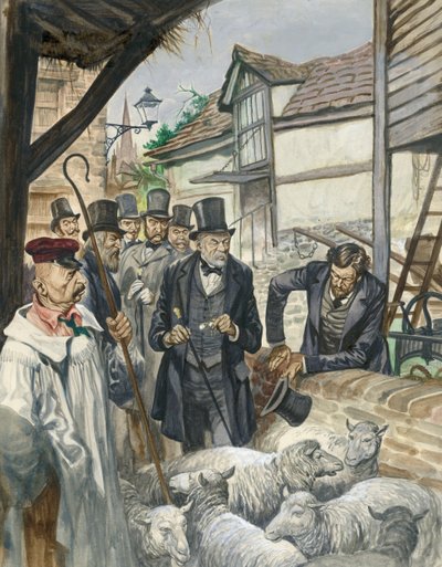 Louis Pasteur sees the results of his experiment with a vaccine for anthrax by Peter Jackson