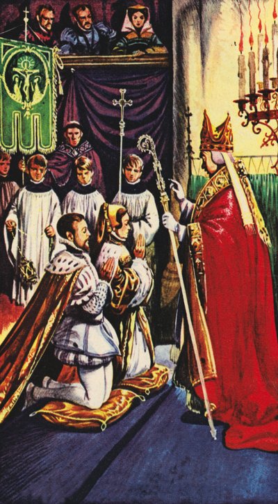 Queen Mary marrying Prince Philip of Spain at Winchester by Peter Jackson