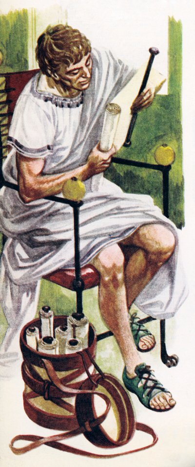 Roman books were scrolls which people unrolled as they read by Peter Jackson