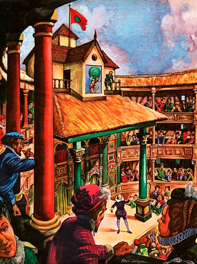Shakespeare Performing at the Globe Theatre by Peter Jackson