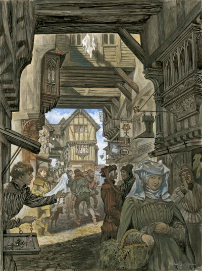 Shopping on old London Bridge by Peter Jackson