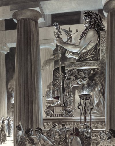 Statue of Zeus at Olympia by Peter Jackson