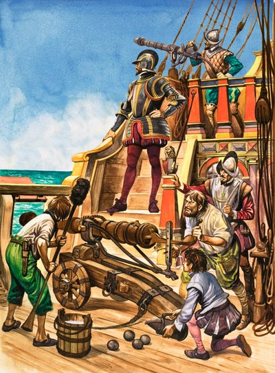 The Coming of Guns. The Gun-Crew on an Elizabethan Ship by Peter Jackson