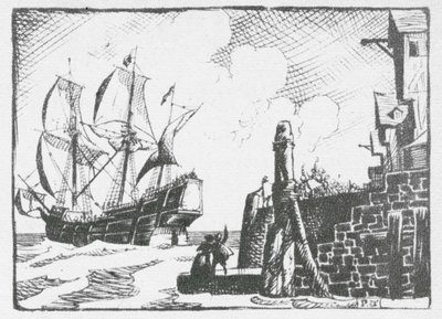 The Mayflower Setting Out from Southampton in 1620 by Peter Jackson