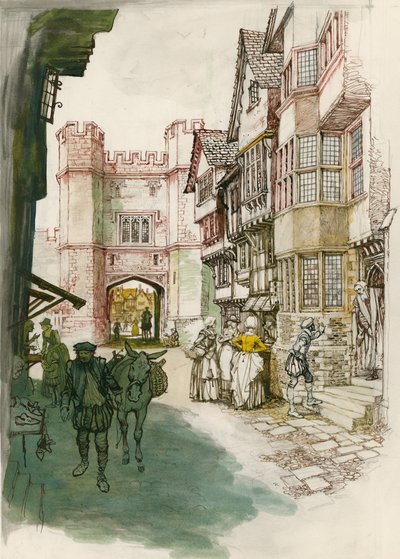Unidentified London street scene by Peter Jackson