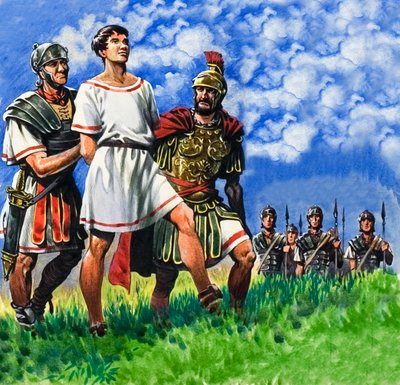 Young Briton Arrested by Roman Soldiers by Peter Jackson