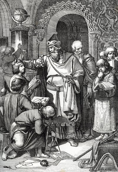 Emperor Charlemagne Founder of the School Meeting of Children, Drawing from 
