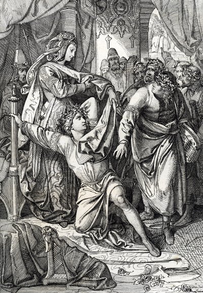 The Poetic Contest of the Castle of Wartburg in Germany in 1207: The Minnesingers Compete in Poetic Games by Peter Johann Nepomuck Geiger