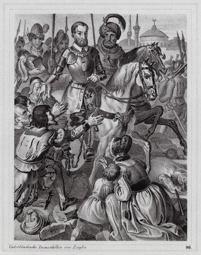 Charles V freeing Christian slaves from Tunis by Peter Johann Nepomuk Geiger