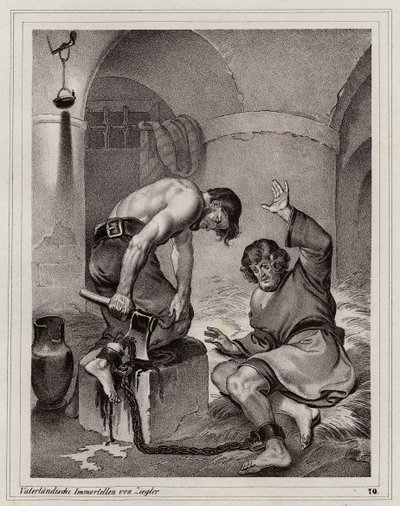 Escape of Andreas Budiats, Squire of Emerich von Lowenstein by Peter Johann Nepomuk Geiger
