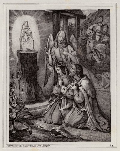 Pilgrimage of Vladislaus Henry of Moravia and his wife to the shrine of Mariazell by Peter Johann Nepomuk Geiger
